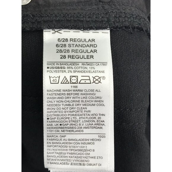 GAP Womens Denim Jean Classic Straight Leg Black 6/28 Regular NEW - Picture 7 of 7